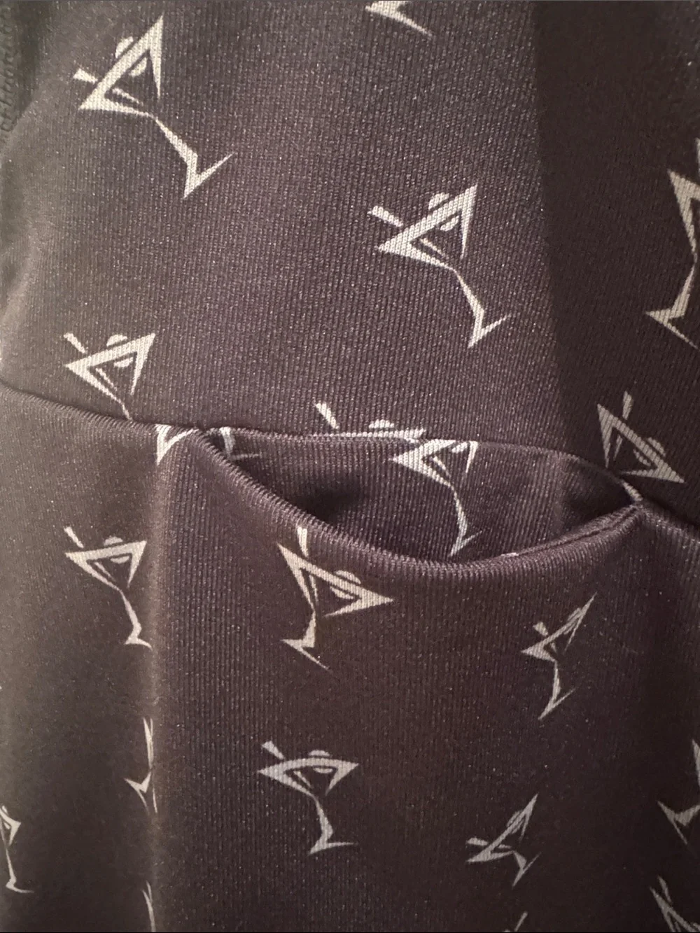 Golf Mini Skort with White Martini Print - Navy